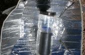 Solar-Wasser-Heizung für Backpacking Verwendung von Wasser in Flaschen und ein Auto Schatten