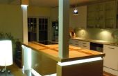 Custom Kücheninsel mit LED-Beleuchtung