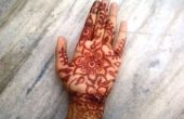 Indischen Mehendi Kunst: Dekorieren Ihre Hände mit Wahlheimat Henna paste gemacht