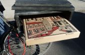 Pizza-Fahrradträger gebaut aus Schrott