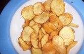 Gesunder Snack. Hausgemachte Kartoffelchips
