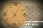 Starbucks Kaffee Ärmel Upcycle Uhr