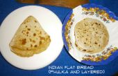 Indisches Fladenbrot - Phulka/Roti/Chapati (aufgeblasen) und geschichteten
