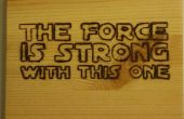 Star Wars zitieren Woodburnt Wandbehang