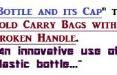 Reparatur Tasche Griff mit einer Plastikflasche und Schutzkappe. Eine kreative Nutzung der verwendeten Kunststoff-Flasche