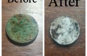 Entfernen von Korrosion auf alten Münzen / kleine Metall-Objekte