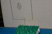 Miniatur Football Field Goal, Fußball und Grass (gemacht aus Draht)