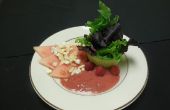 Wassermelone und Feta-Salat mit Himbeeren und Kerbel Vinaigrette