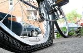 Festsetzung eines durchlöcherten Fahrrad-Reifens