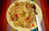 Eine gut ausgewogene, nahrhafte Diät: Druckhitzebehandlung Reis mit Linsen und Gemüse