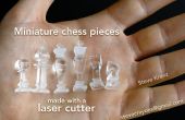 3D Miniatur Schachfiguren gemacht mit einem Laser-Cutter