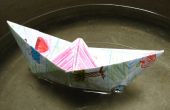 Schwimmende Boot mit Origami