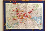 Wähle dein Abenteuer | London Karte & Flag gesetzt