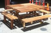 Redwood-Picknick-Tisch quadratisch