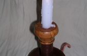 Stubby 3 Teil gedreht Kerzenhalter aus Schrott und Altholz. 