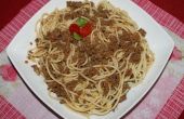 Spaghetti in Hackfleisch