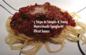 5 Schritte, um einfache und köstliche hausgemachte Spaghetti Fleischsauce