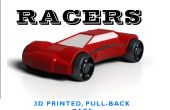 Desktop-Racers - 3D gedruckte Pull-Back Racer