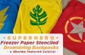 Superheld Gefrierschrank Papier Schablonen Tunnelzug Rucksäcke