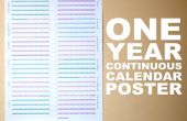 Ein Jahr kontinuierliche Kalender Plakat