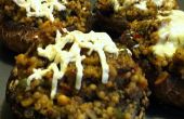 Couscous gefüllte Portobello-Pilze