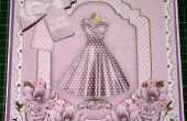 Wie zu einem stilvollen lila Kleid Decoupage 8 Zoll & Insert Card