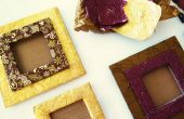DIY-Bilderrahmen aus Pappe und Schokolade Wrapper