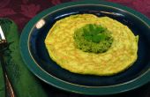 Knoblauch Spinat grünes Ei Crepes mit Pesto - echten grünen Eiern! 