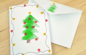 Schwamm gestempelt Weihnachtsbaum Karte