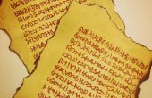 Gefälschte ägyptischen Papyrus / Palmblatt Manuskript. 