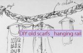 DIY alte Schals hängen Schiene