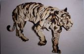 Tiger Skulptur aus Altholz
