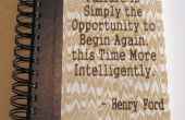 Recycling-Journal mit geätzten Zitat von Henry Ford