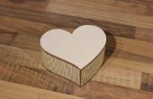 Laser schneiden Sperrholz Heart Shaped Box