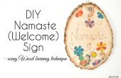 DIY Namaste(Welcome) Zeichen mit hölzernen brennenden Technik (A Beginner Projekt)