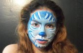 Blaue Katze Gesicht malen