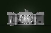 White House-Ornament (mit Leuchten Obama Family Portrait & interaktive Elemente)