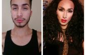 Männlichen zu weiblichen Make-up Transformation