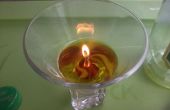 Einfach Öl-Lampe oder Kerze mit Haushalt Öl und Hanf Wick
