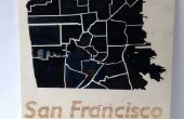 Wie Karte von San Francisco zu einem Laser schneiden