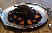 Geflügel die meisten Foul - schwarz Silkie Brathähnchen mit geräucherter Paprika reiben