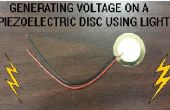 Erzeugung von Spannung auf einen piezoelektrischen Disc mit Licht