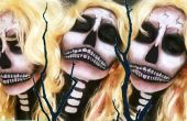 Sexy Blonde Sexbombe Skull Halloween Make-up Tutorial