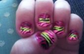 Zebra Stripe Fingernägel