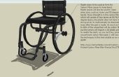 Carbon Fibre Rollstuhl mit 3d gedruckten Formularen und Formen. 