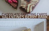 Schokolade Grußkarten: Valentinstag Berry Rinde