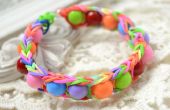 Wie erstelle ich Rainbow Gummiband Armband mit Acryl-Perlen