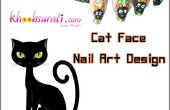 Katzengesicht Nail Art Design