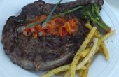 Wie man BBQ-Steak: Prime Rib Steak mit Peperonata oder Pilzsoße