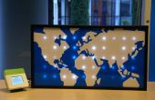 Funkeln-Bewegung: Eine LED Weltkarte angetrieben durch globale Twitter-Traffic-Daten